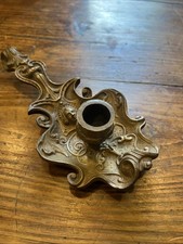 Passe Couloir & Bougeoir Bronze 1 Visage Antique Candlestick XIX Eme