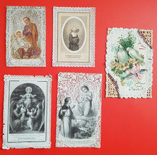 LOT 5 images dentelles PIEUSE ancienne religion  chrétienne christ livre missel