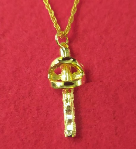 14kt plaqué croix - plaqué, or