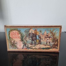 Boite Savon ORIENTAL HR Litho Pub Ancienne 1900 Éléphant Chasse Au Tigre 