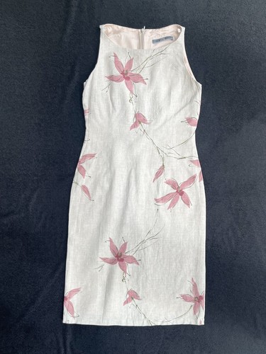 Robe lin caroll - en, fleurs