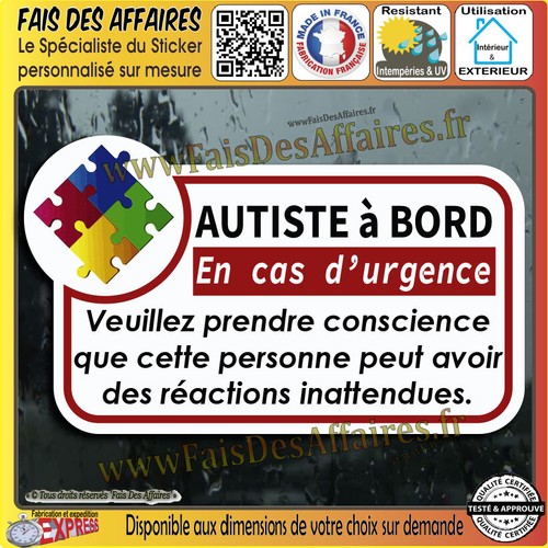 Stickers autocollant autiste - stickers,