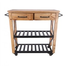 Console Avec Petites Roues en Bois Style Scandinave Industrial Meubles Eing Angs