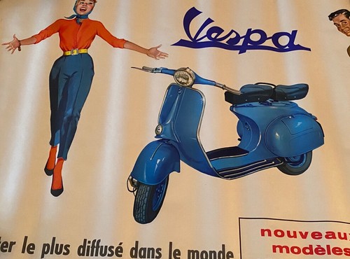 Affiche scooter vespa - scooter,