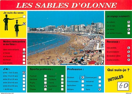 Carte postale les - postale, 85