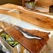 Table basse de salle à manger en résine époxy opaque design océan décoration ...