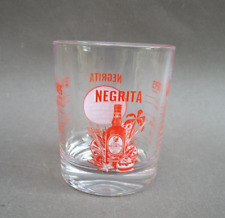 Verre doseur recettes Négrita rhum en verre publicitaire logo crêpes madeleines