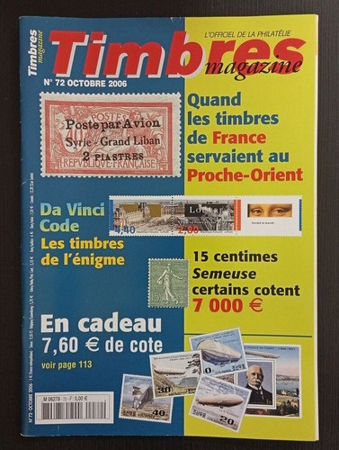 Revue timbres magazine 72 - timbres,