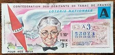 Billet de loterie nationale 1972 3e tranche série A - POUR NOS VIEUX - 1/10 