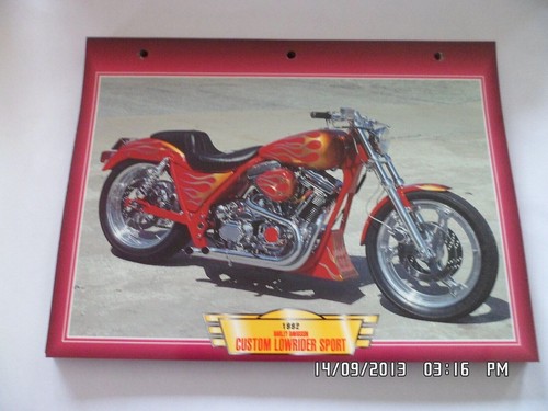 Carte fiche moto 1992 harley - carte,