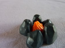 PLAYMOBIL FEU N°2 INDIEN CAMP MOYEN AGE PREHISTOIRE MAISON POMPIER ACCESSOIRE