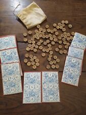 Jeu LOTO  Très Ancien, 18 Cartes et 90 Pions en Buis, XIXème 