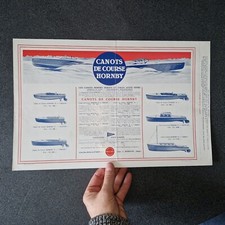 rare AFFICHE  CANOTS DE COURSE