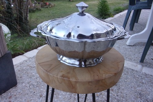 Soupière inox années 70 - inox,
