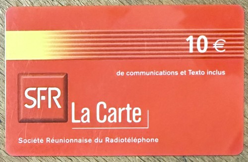 Réunion sfr carte 10 - carte, 10€