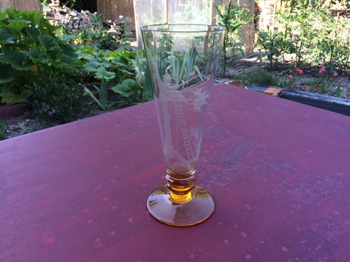 Tres beau verre cristal grave - tres,