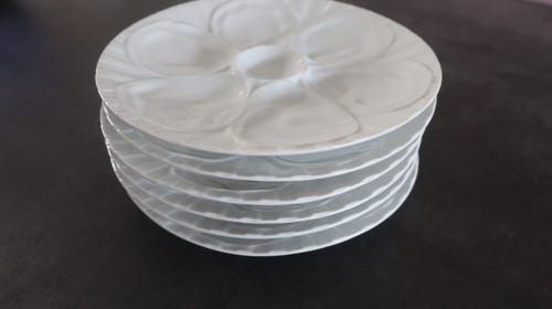 Assiettes huitre - 6, à
