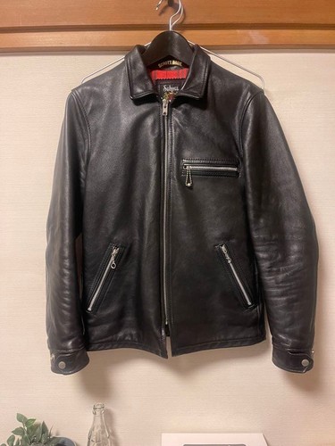Schott black leather single - schott,