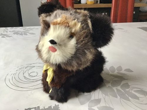 Chien vintage fourrure - chien,