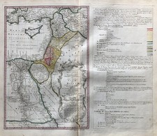 Chypre Égypte Israël Terre Sainte Carte Homann Gravure Hase