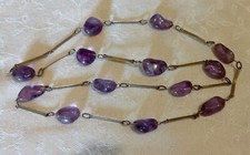 COLLIER  VINTAGE  70   AVEC  PIERRES VIOLETTES EN  AMETHYSTES DN4932