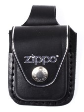 ETUI CEINTURE ZIPPO - NEUF CUIR NOIR LOGO ( pour Briquet à Essence )