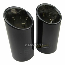 Pour VW Seat Skoda Ab 67mm Embout D'Échappement Noir 2x Original Éblouissement