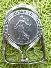 ‌STYLE ELOI PERNET PINCE-BILLET 2 FRANCS SEMEUSE 1917 ARGENT MASSIF.SUPERBE  !