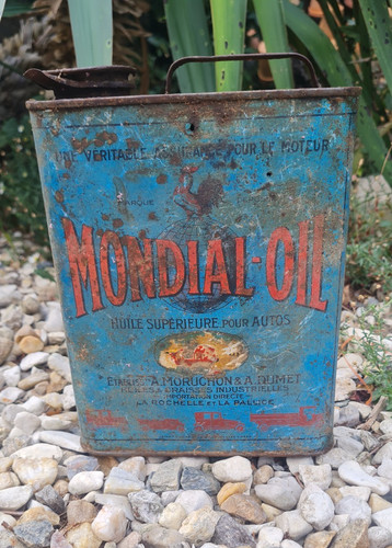 Ancien bidon huile auto moto - bidon,