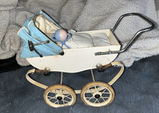 Rare ancien Petit landau  Type Doucet pour poupée anciennes taille bleuette