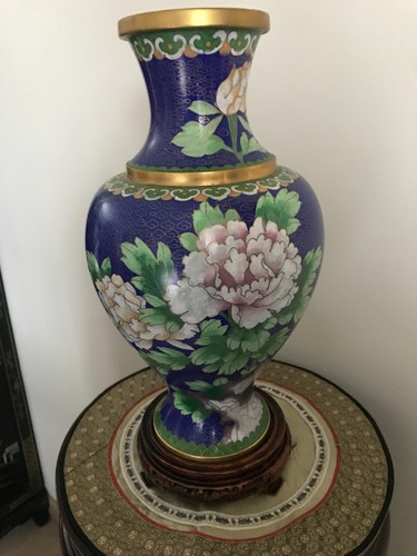 Cloisonne vase bronze emaux - cloisonne,
