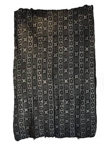 Bogolan coton noir blanc mali - blanc,