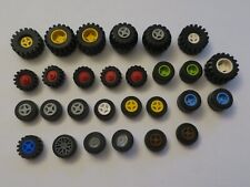LEGO  - LOT DE 28 PNEUS AVEC JANTE   - TIRE WHEEL