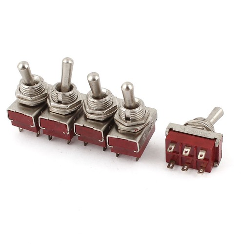5pcs 6bornes dpdt 2positions - 6bornes,
