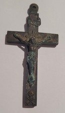 Ancien Crucifix Croix Bronze