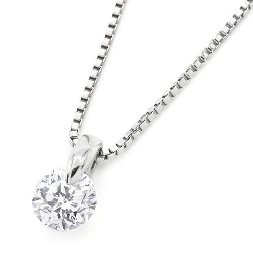 Collier diamant solitaire rond - diamant,