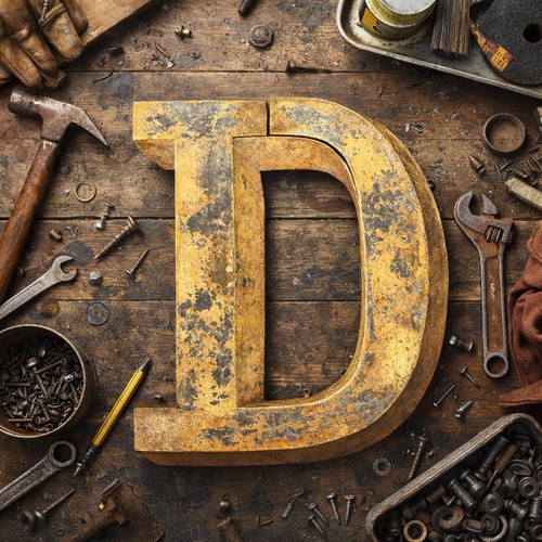 Ancienne lettre en - lettre, d