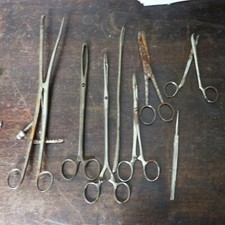 anciens instruments MEDECINE CHIRURGIE BLOC OPERATOIRE DENTISTE GYNECOLOGIE