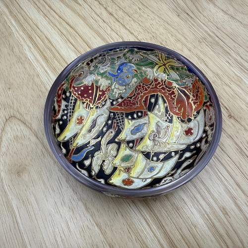 Spanish enamel glass bowl - spanish,
