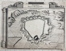 GRAVURE VUE PIETER VAN DER AA Nimes NISMES Dans Bas Languedoc 1700 Magnificence