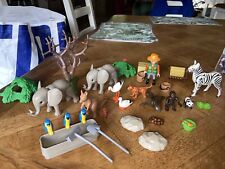PLAYMOBIL zoo ferme animaux lot perroquet singe Kangourou Cigogne Zèbre Phoque