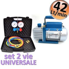 3S POMPE A VIDE 42 Lt + MANIFOLD CLIM FRIGORISTE 2 VOIES R32 R410A R134A R407C