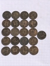 Lot de 21 Anciennes Pièces De Monnaie En Bronze Italie
