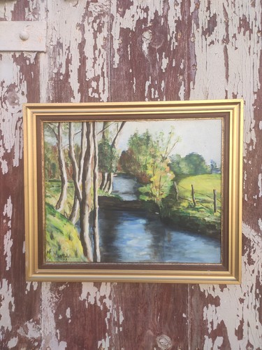Ancien tableau huile sur - tableau,