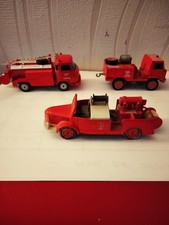 lot de 3 camions miniatures de pompiers " SOLIDO "