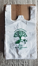 LOT 500 SACS BRETELLE PLASTIQUE Biodégradabl SACHET BLANC 25+13*45cm Emballage