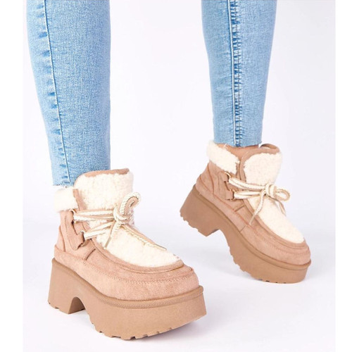 Women ankle platform boots - platform,