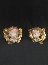 Paire d'anges ou putti en bois
