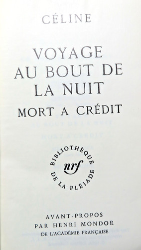 CELINE/PLEIADE/ROMANS/VOYAGE