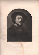 XIXe rare eau-forte Rembrandt